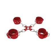 Ouch Leather Hand & Leg Cuffs for Versatile Play