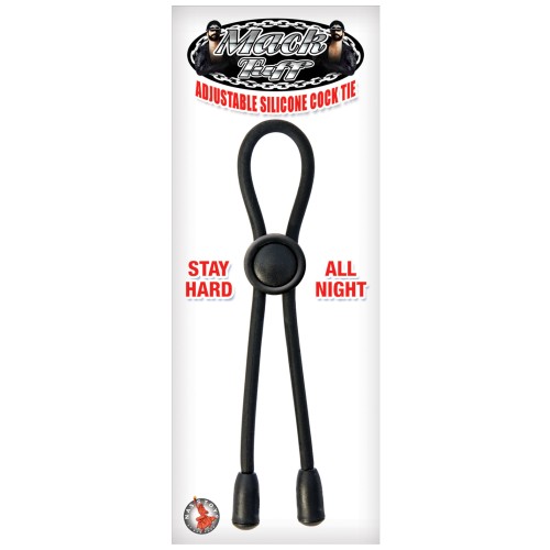 Mack Tuff Adjustable Silicone Cock Tie in Black