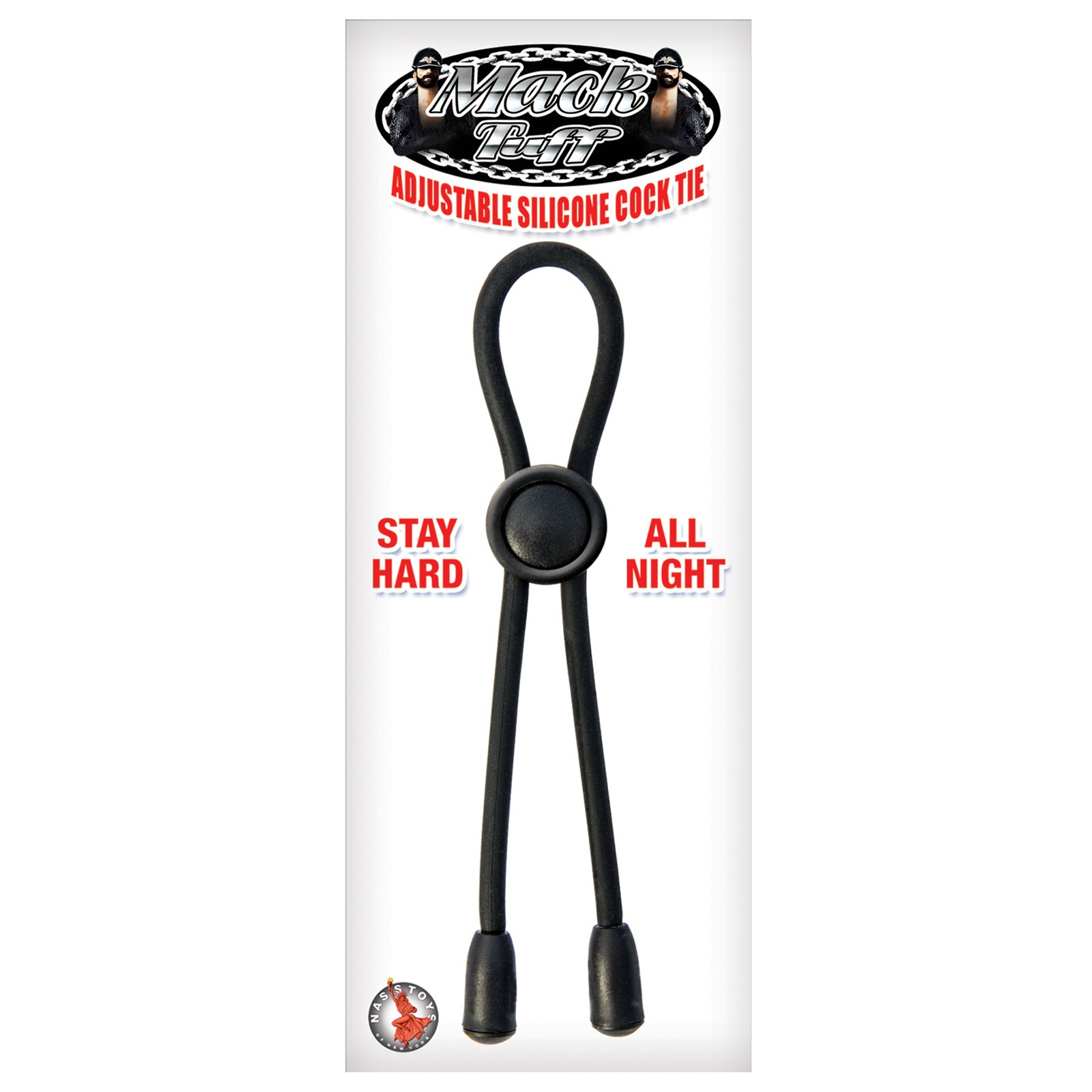 Mack Tuff Adjustable Silicone Cock Tie in Black