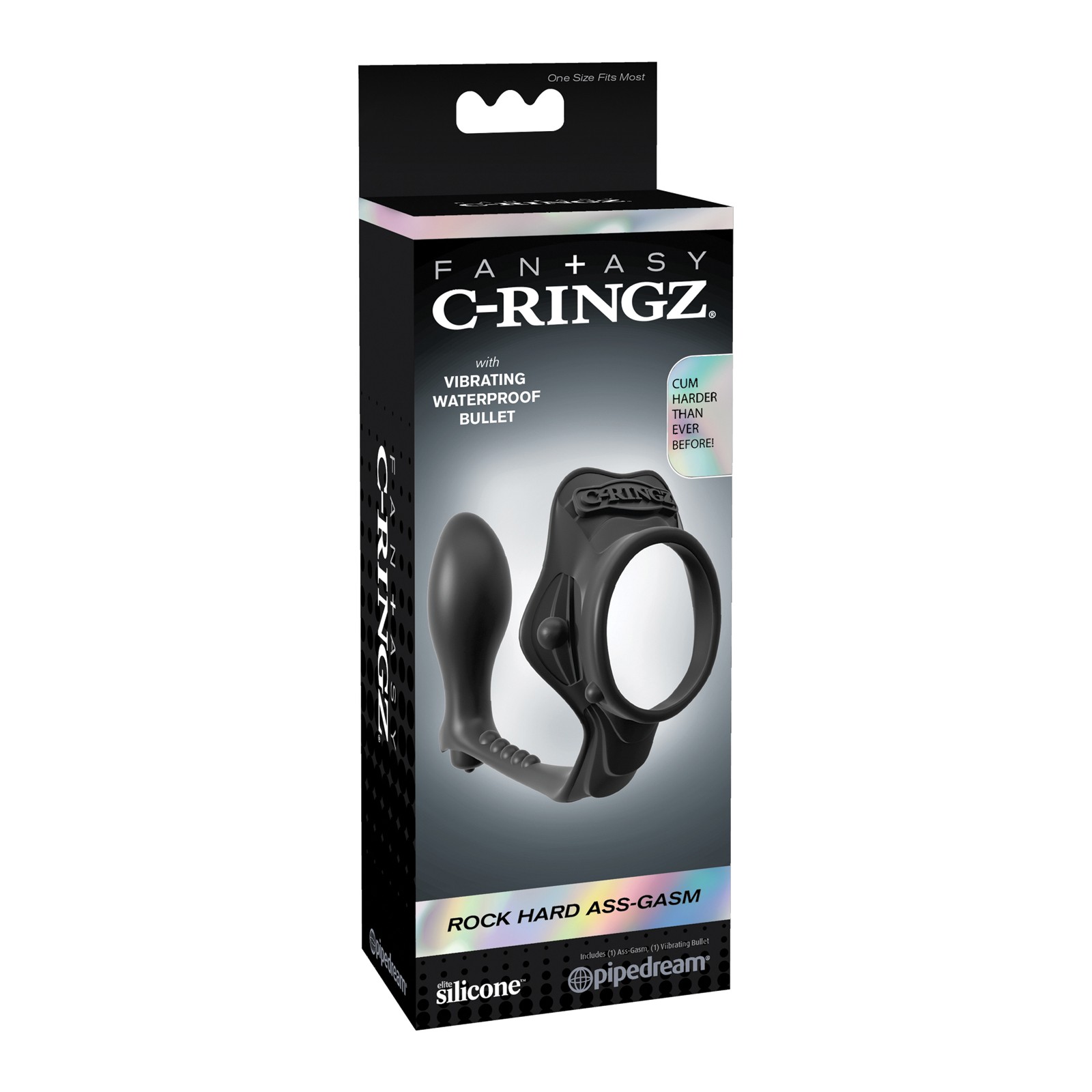 Fantasy C-Ringz Anillo Vibrador Rock Hard Ass-Gasm Negro