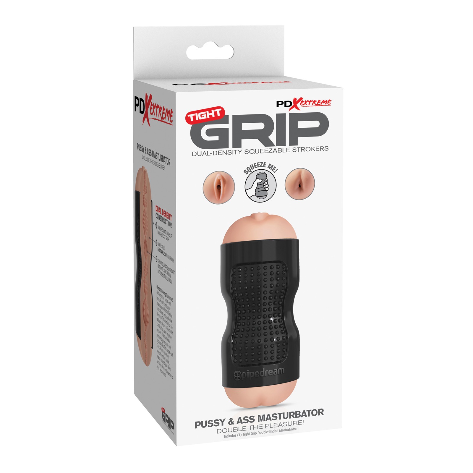 Dual Density Squeezable Stroker for Realistic Pleasure