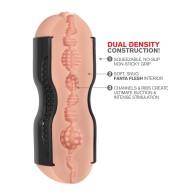 Dual Density Squeezable Stroker for Realistic Pleasure