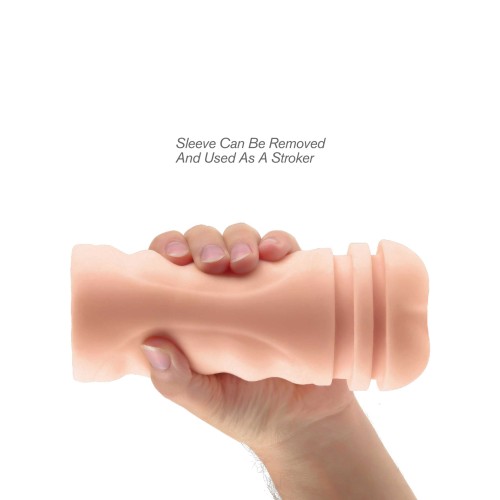 PDX Extreme Mega Grip Squeezable Vibrating Stroker - Pussy