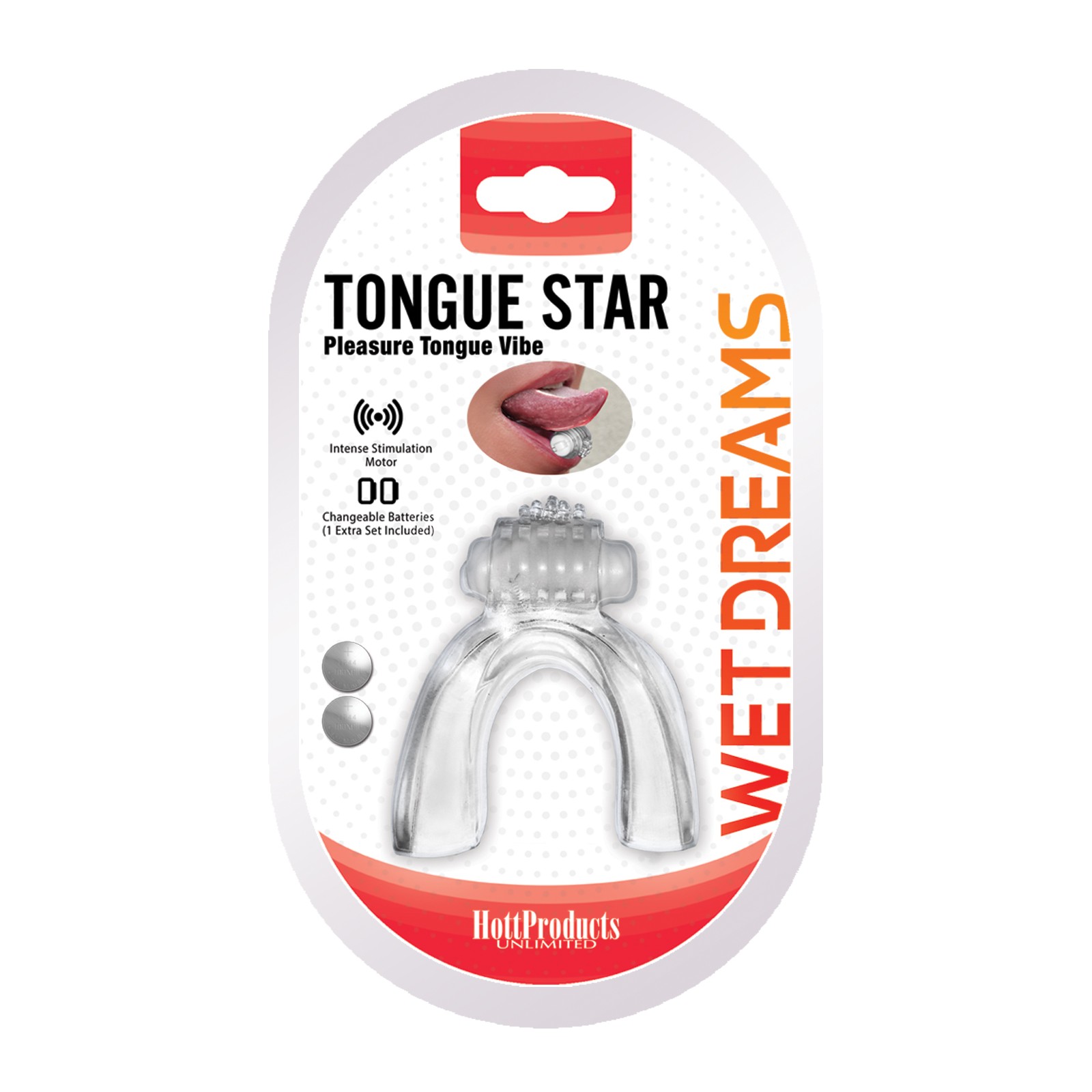 Vibrador Oral Wet Dreams Tongue Star Transparente