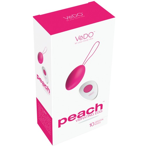 Huevo Vibrador Recargable VeDO Peach - Explora 10 Modos