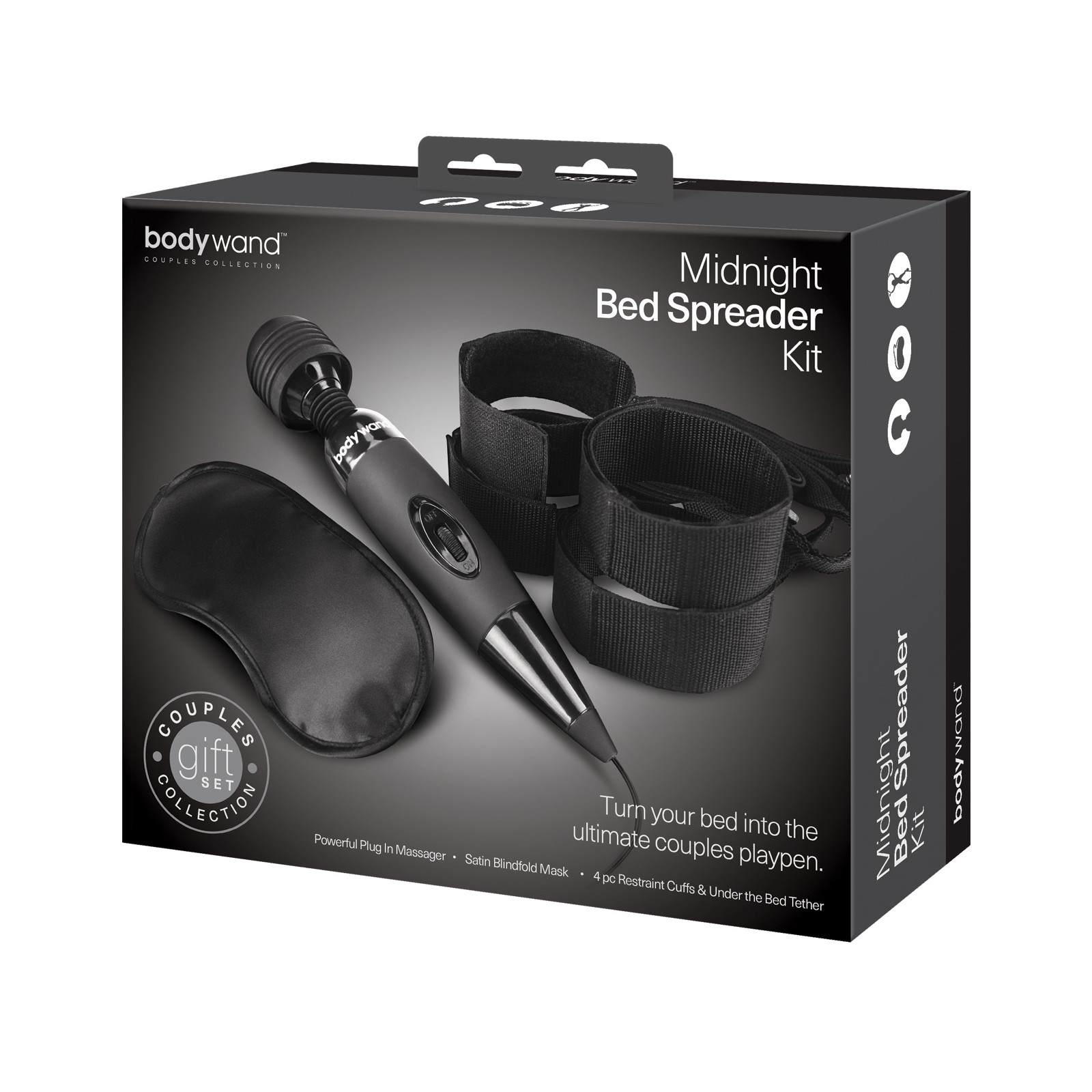 Bodywand Midnight Massage Bedroom Kit - 3 pc Black