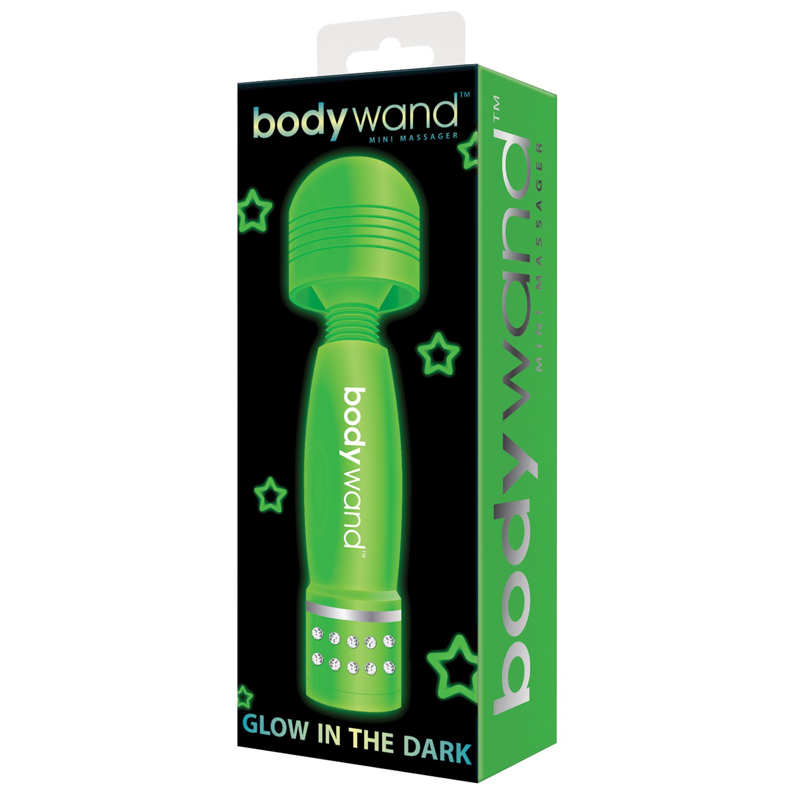 Glow in the Dark Bodywand Mini Green - Powerful Massage