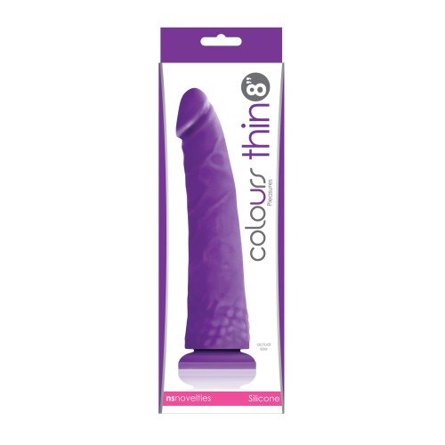 Dildo Thin 8" Colours Pleasures Morado