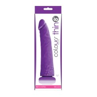 Dildo Thin 8" Colours Pleasures Morado