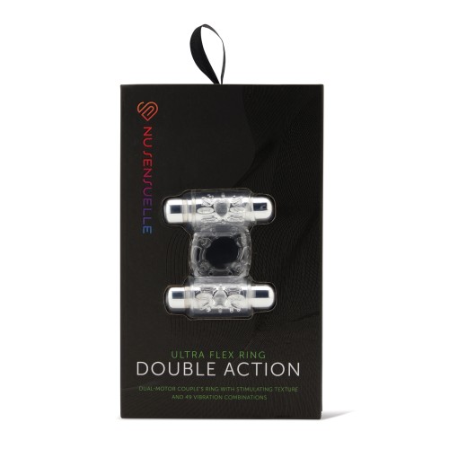 Nu Sensuelle Double Action Cockring 2x7 Function - Clear