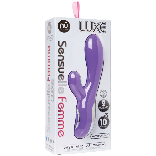 Nu Sensuelle Femme Luxe 10 Fun Masajeador Conejito Púrpura