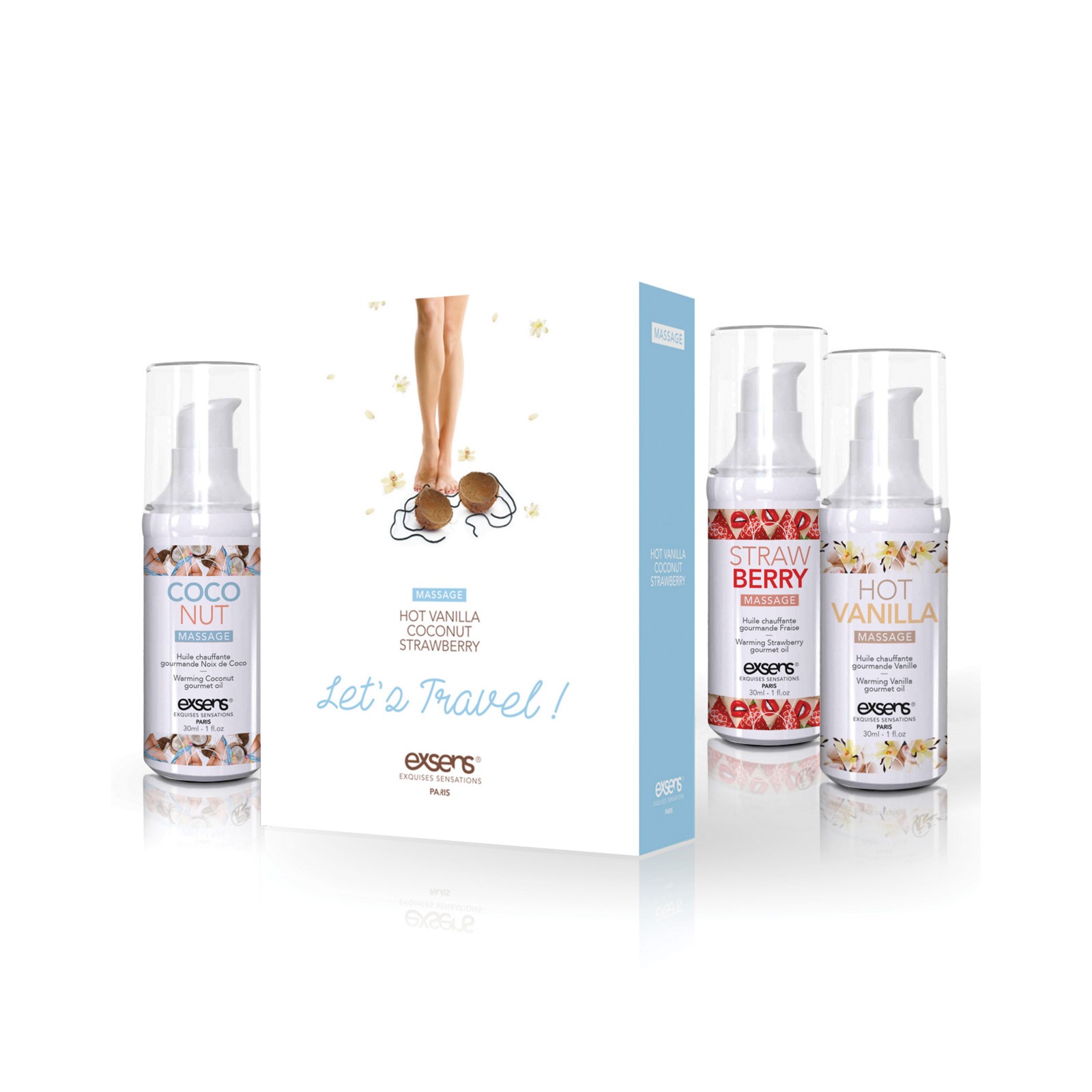 EXSENS Lets Travel Massage Oil Set