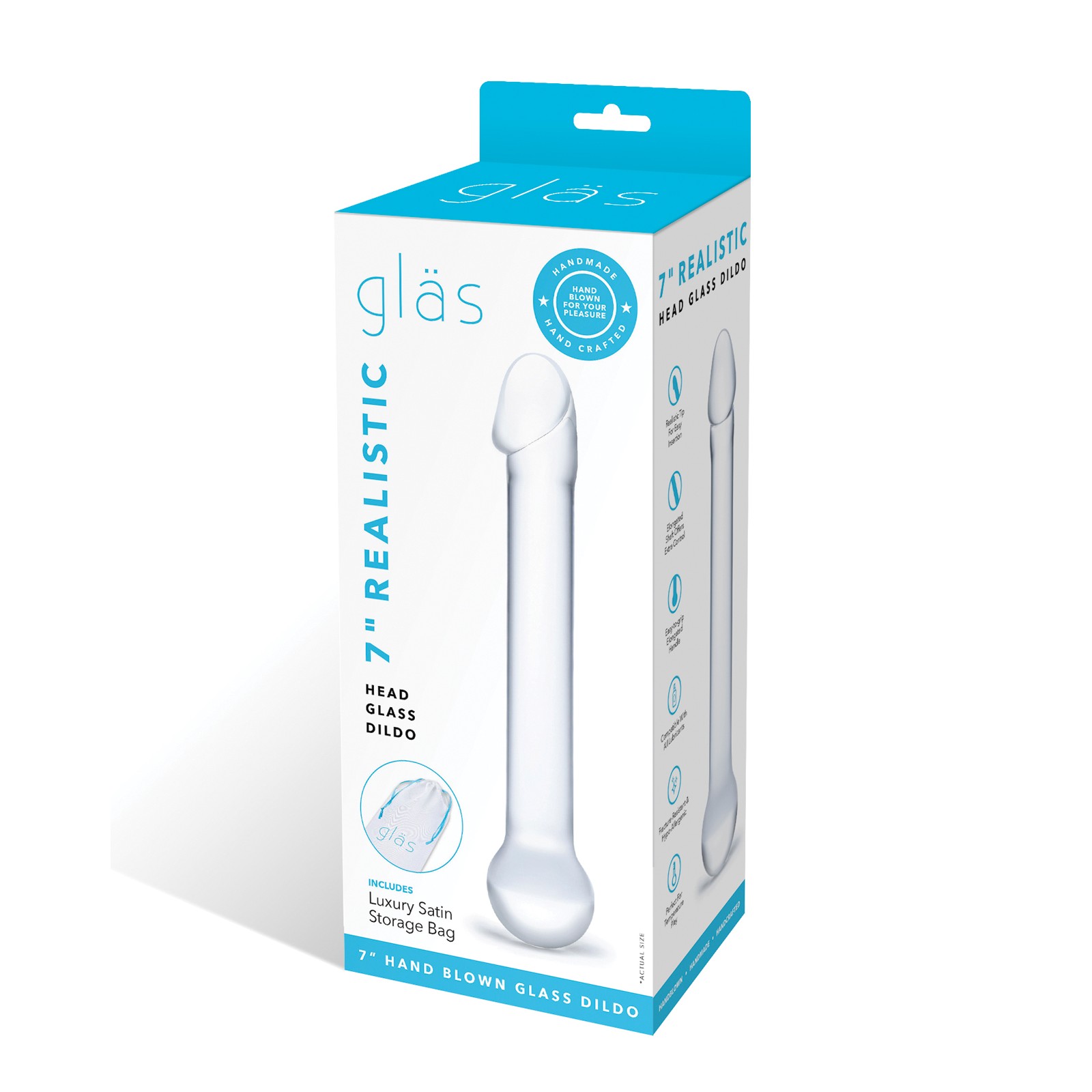 Glas 7 Inch Glass Dildo with Realistic Head