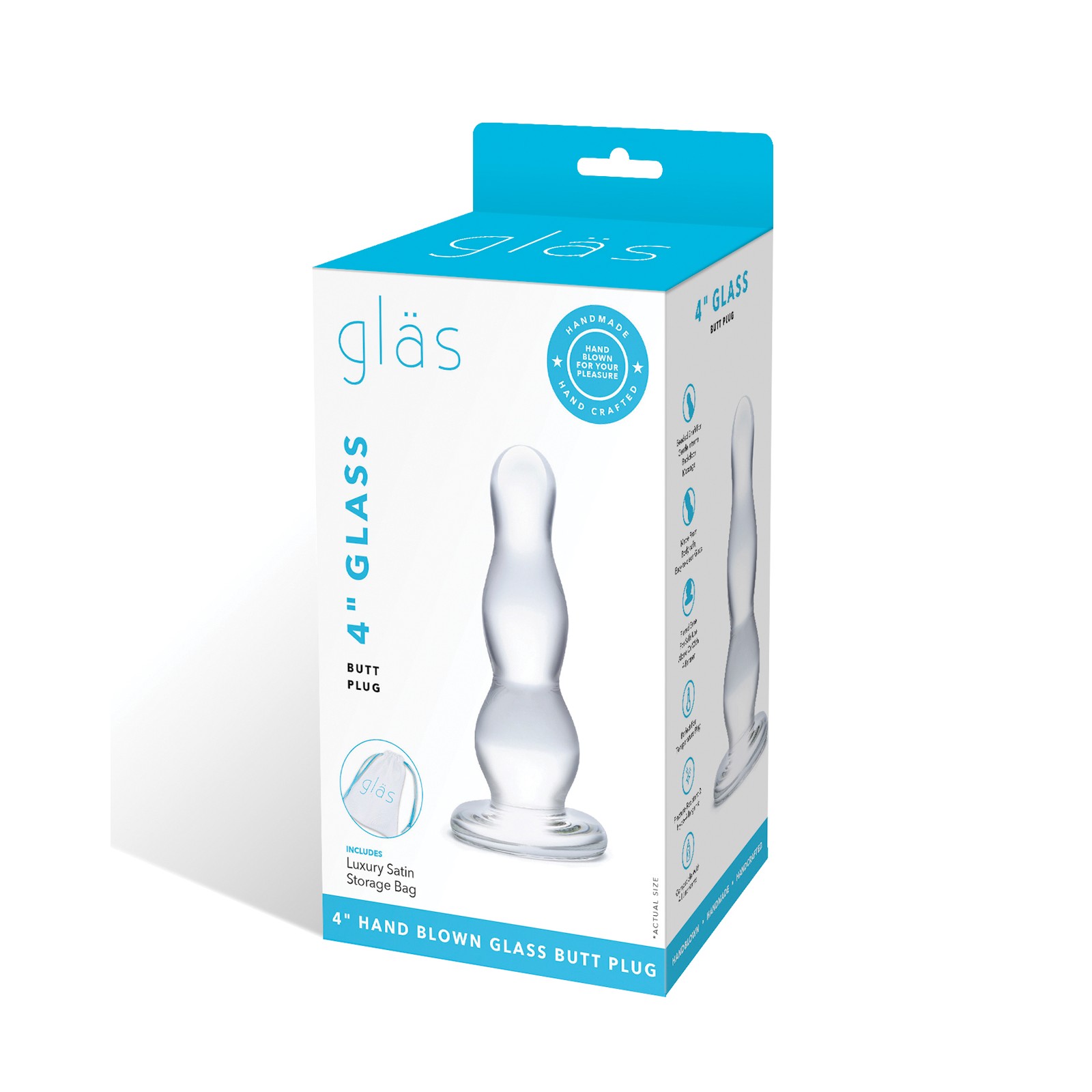 Clear 4-Inch Butt Plug for Anal Exploration