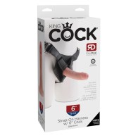 King Cock Strap-On Harness with Realistic 6" Cock