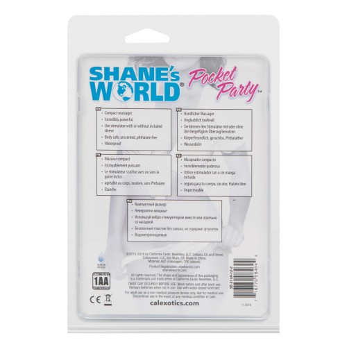 Shane's World Pocket Party Massager in Blue