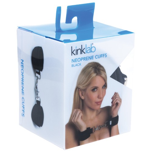 Esposas de Neopreno Negros KinkLab para Restricción