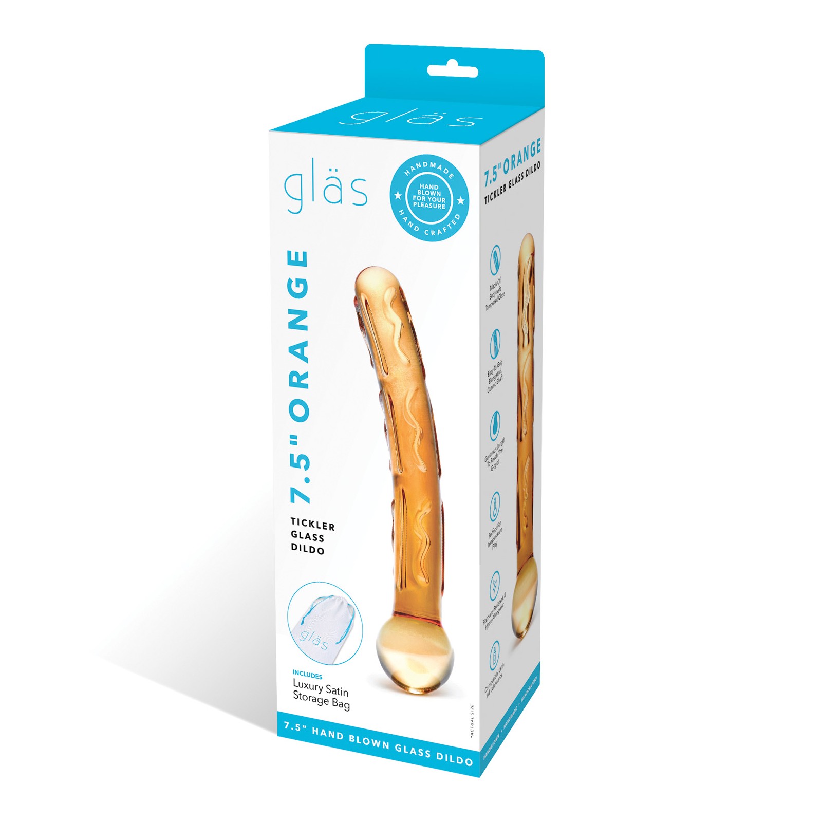 Dildo Glas Tickler - Naranja