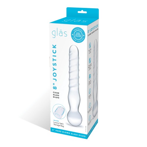 Dildo de Vidrio Joystick Transparente