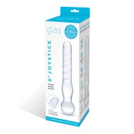 Dildo de Vidrio Joystick Transparente