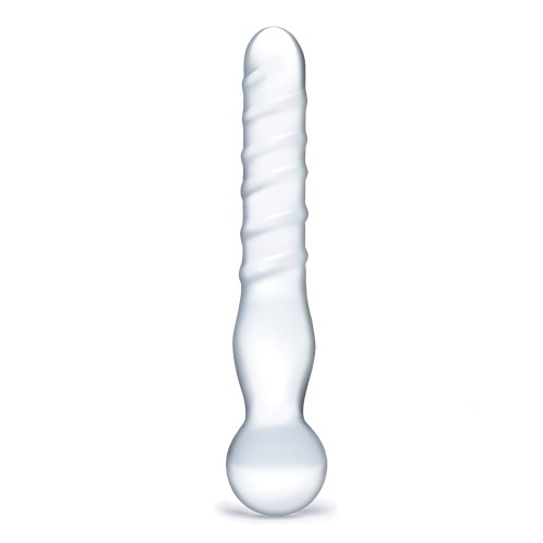 Dildo de Vidrio Joystick Transparente