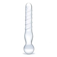 Dildo de Vidrio Joystick Transparente