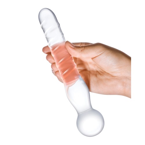 Dildo de Vidrio Joystick Transparente