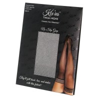 Kix'ies Sam Fishnet Thigh Highs Black D