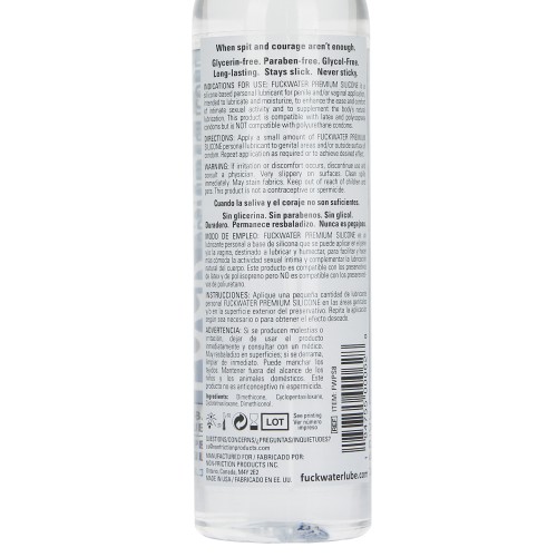 Lubricante de Silicona Premium Fuck Water 8 oz