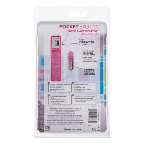 Pocket Exotics Turbo 8 Accelerator Single Bullet Pink