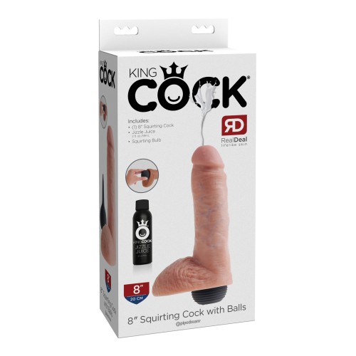 King Cock 8 Squirting Cock with Balls Flesh