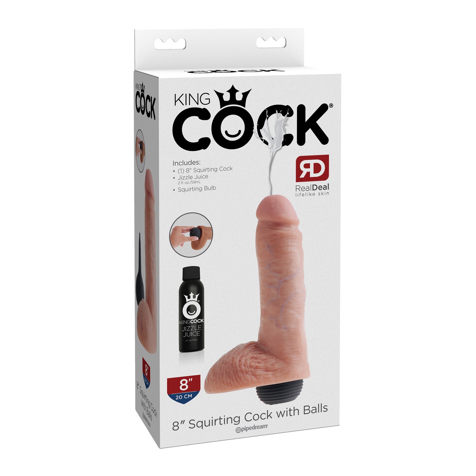 King Cock 8 Pene Squirting con Testículos Carne