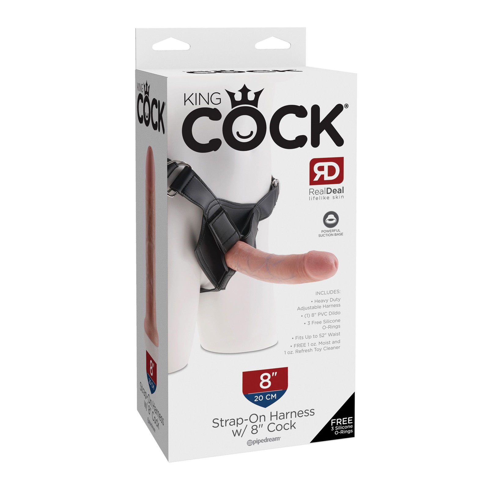 King Cock 8" Strap-On Harness for Enhanced Pleasure