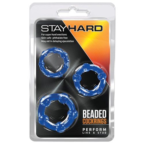 Paquete de 3 Anillos Beaded Stay Hard de Blush