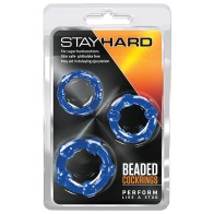 3 Pack Blush Stay Hard Beaded Cock Rings