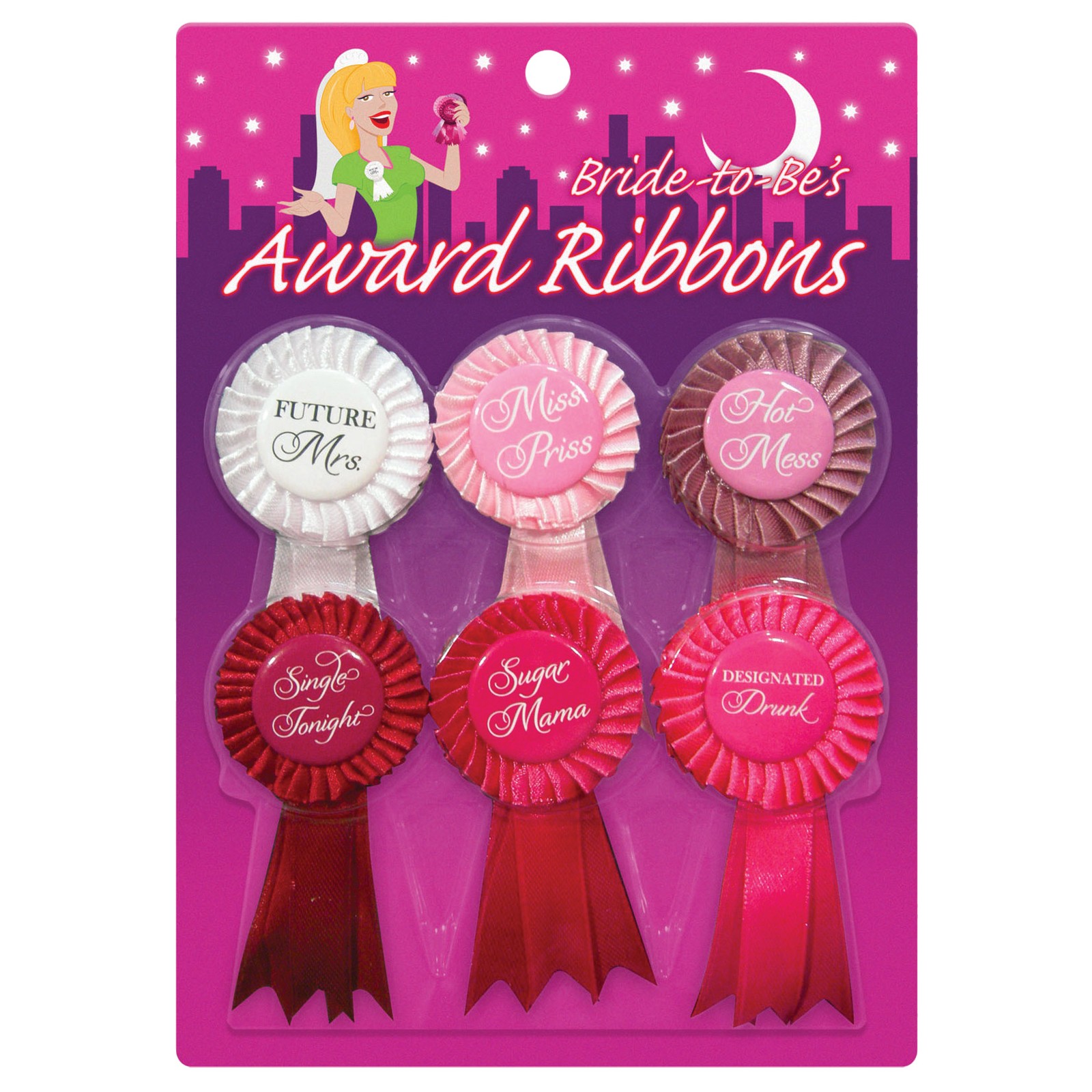 Bride to Be Award Ribbons Pack of 6