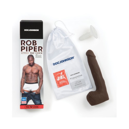 Rob Piper Cock w/Balls Suction Cup Chocolate