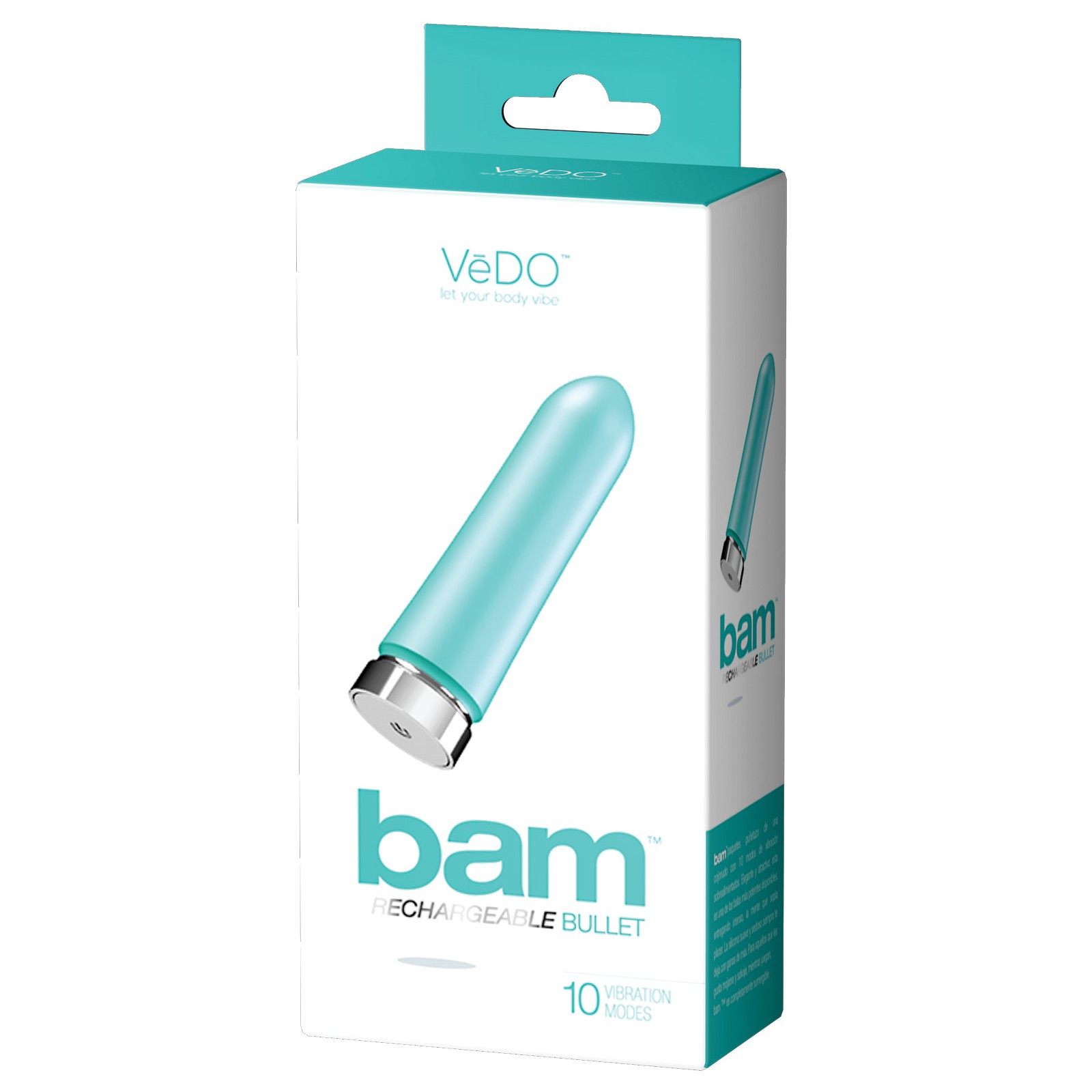 VeDO Bam Bullet Recargable Tease Me Turquesa - Vibraciones Apasionadas