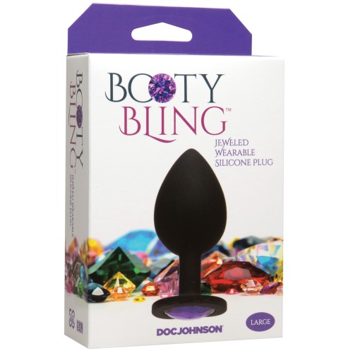 Booty Bling Large Purple - Intimate Stimulation