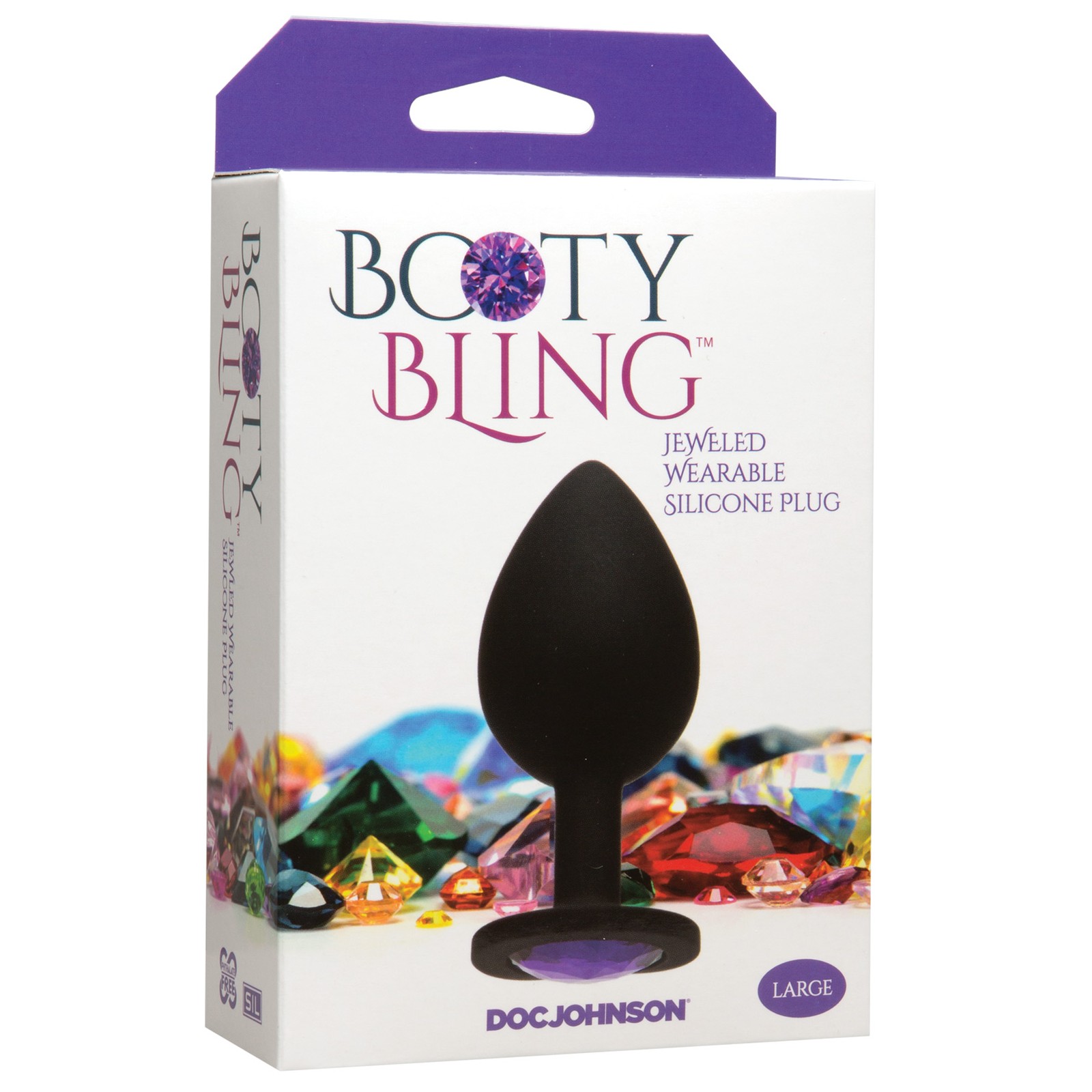 Booty Bling Large Purple - Intimate Stimulation