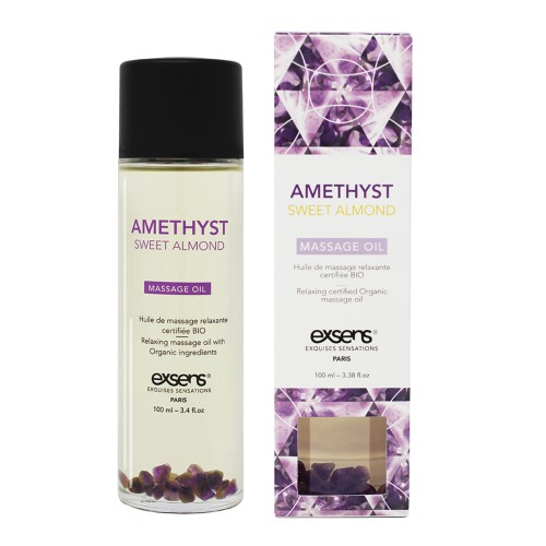 EXSENS Organic Amethyst Massage Oil with Crystals