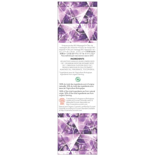 EXSENS Organic Amethyst Massage Oil with Crystals