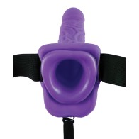 Fetish Fantasy Vibrating Hollow Strap-On - Purple