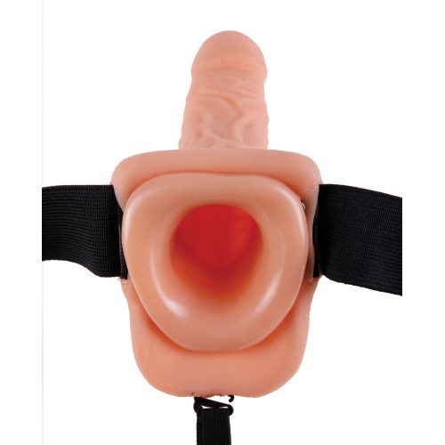 Fetish Fantasy 9 Inch Vibrating Hollow Strap On Flesh