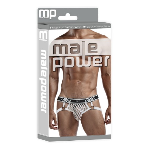 Male Power Jock Ring White L/XL