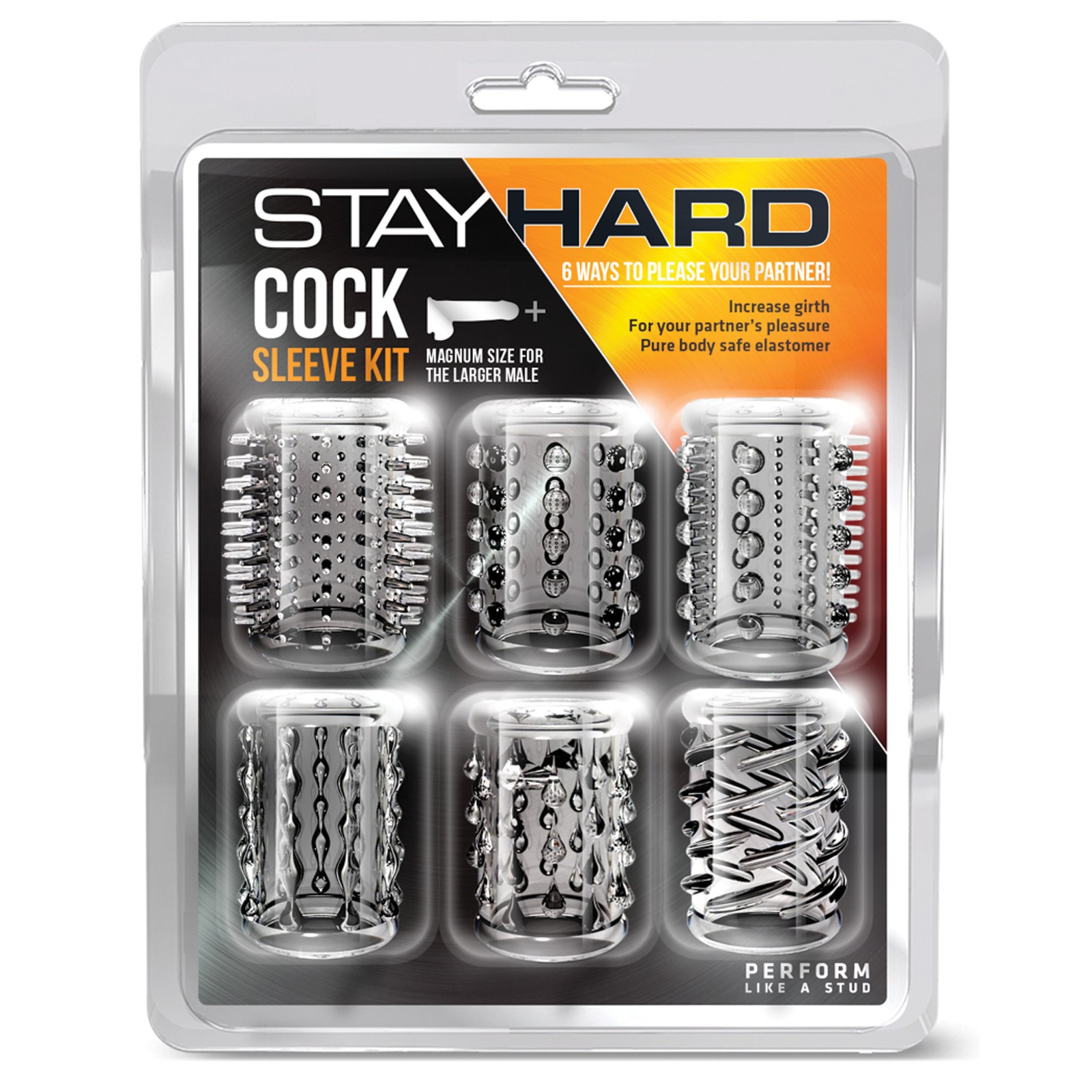 Blush Stay Hard Cock Sleeve Kit - 6 Pieces