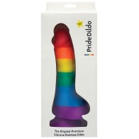 Rainbow Pride Dildo with Balls for Ultimate Pleasure