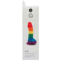 Rainbow Pride Dildo with Balls for Ultimate Pleasure