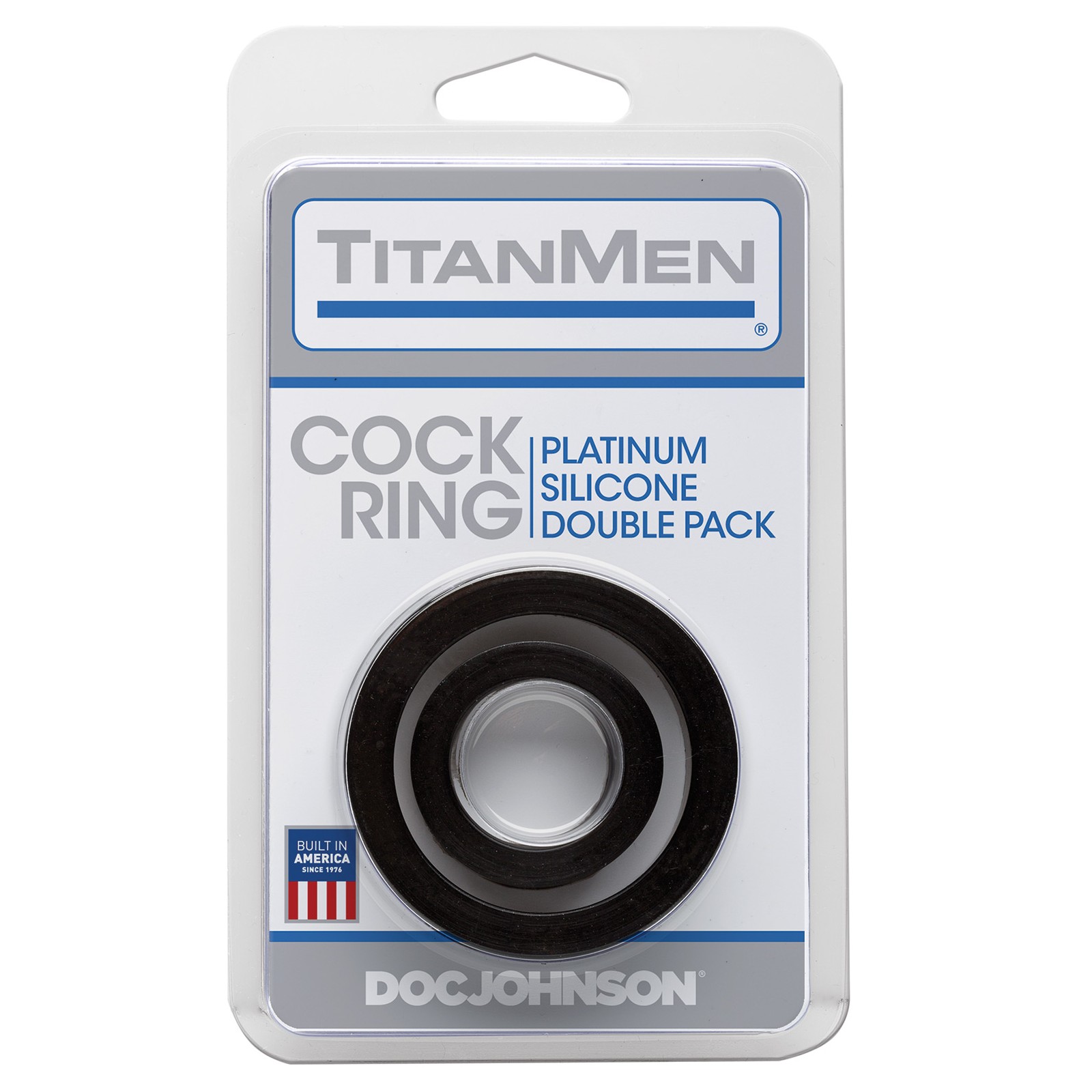 Anillo para Cock Titanmen Platinum de Silicona - Negro