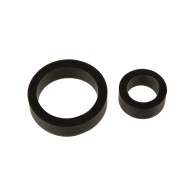 Titanmen Platinum Silicone Cock Ring - Black